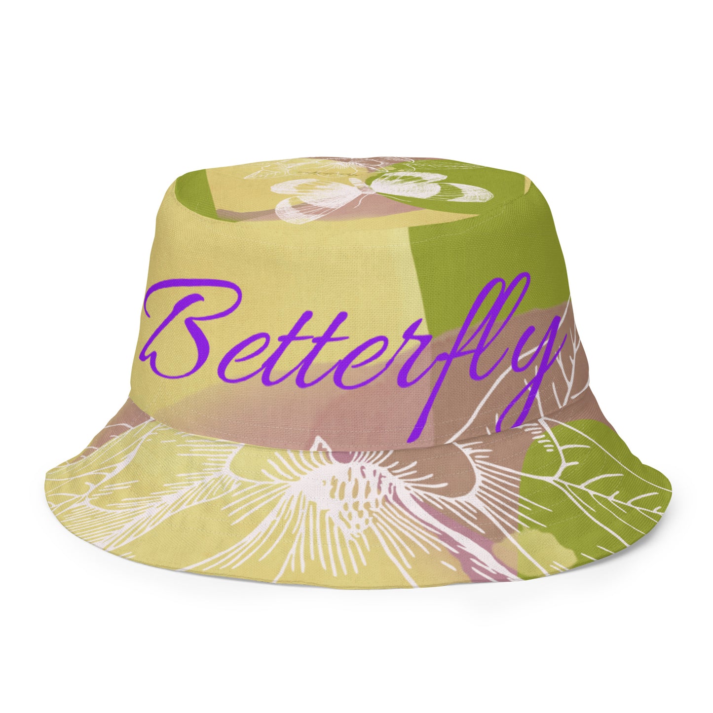 Betterfly White Reversible bucket hat