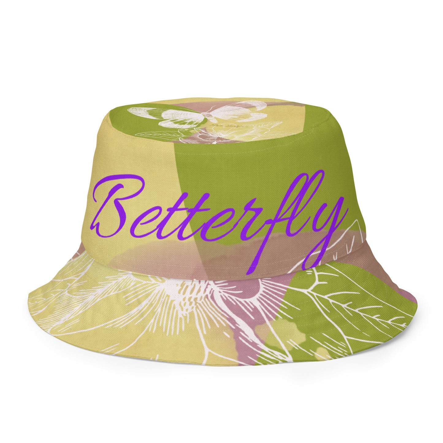 Betterfly White Reversible bucket hat