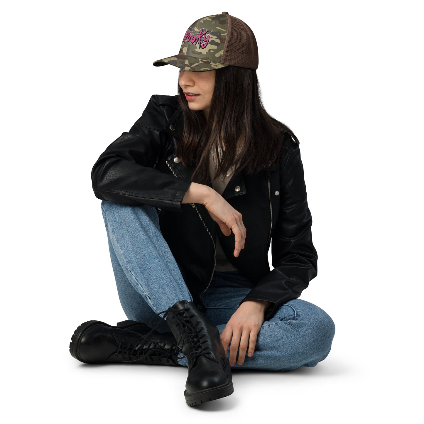 Spooky Camouflage trucker hat